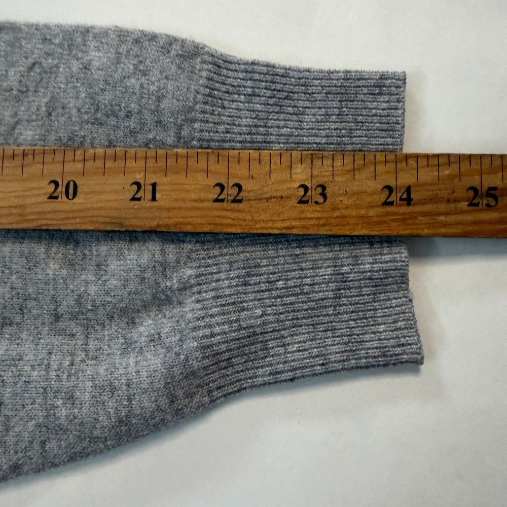 Alan Paine Men Grey V Neck Super Geelong Lambswool Sweater XXL 48 Old Money Core - Picture 4 of 8